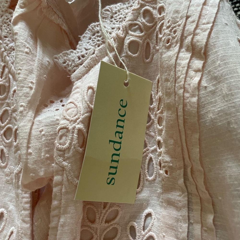 Sundance eyelet baby pink shirt NWT - Picture 4 of 7